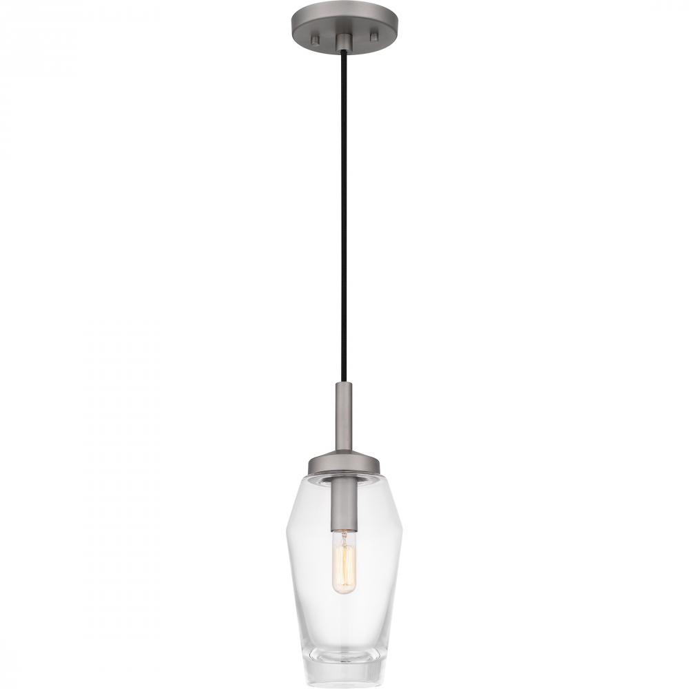 Xander 1-Light Antique Nickel Mini Pendant Light