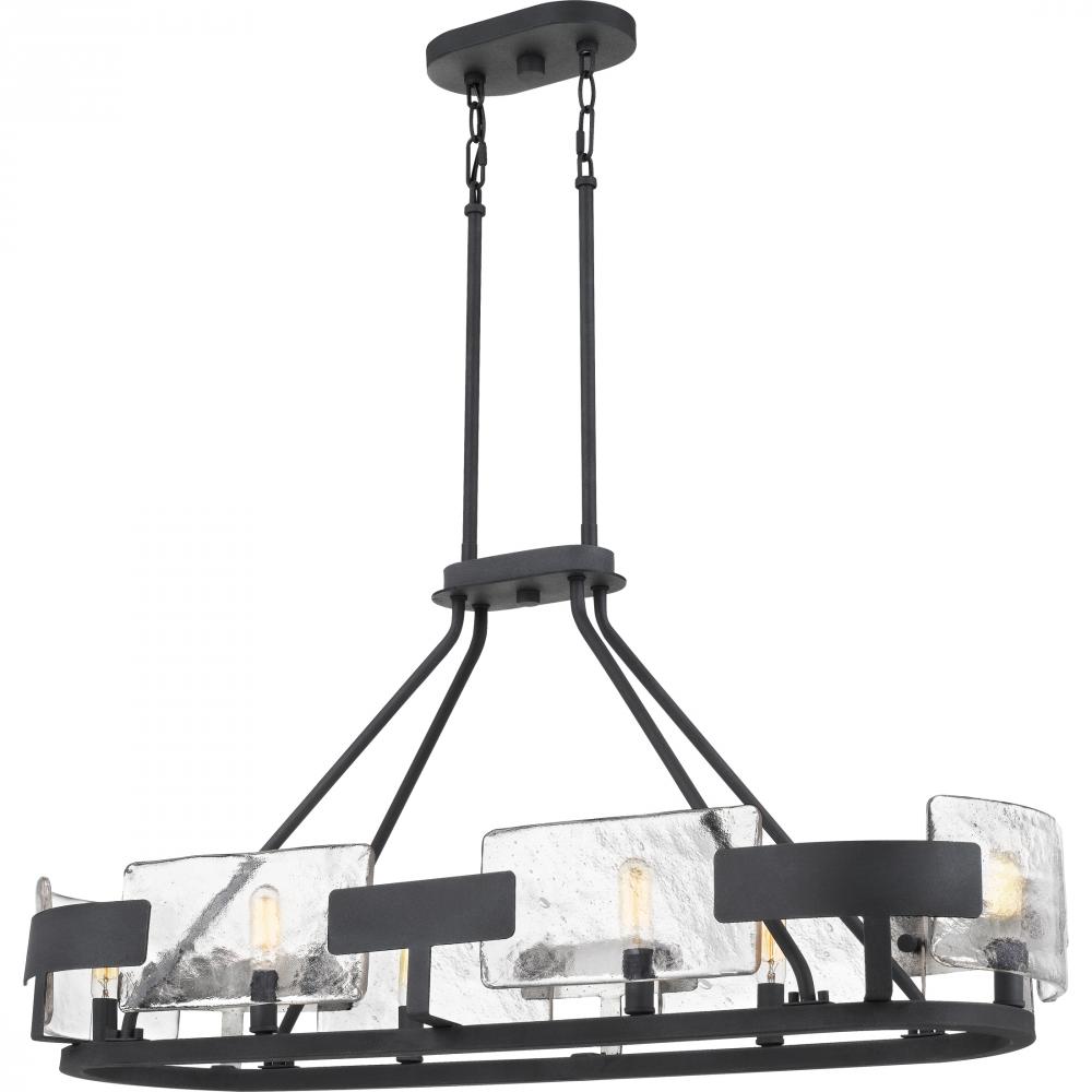 Stratum 6-Light Royal Ebony Linear Chandelier