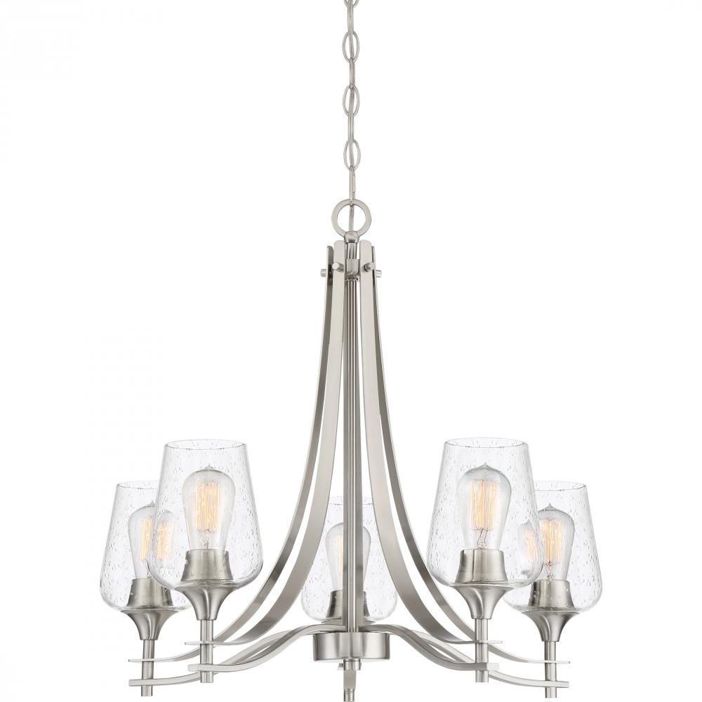 Towne 5-Light Brushed Nickel Chandelier