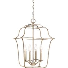 Quoizel GLY5204CS - Gallery 4-Light Century Silver Leaf Pendant Light