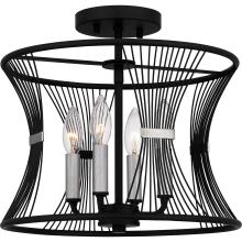Quoizel LEI1714MBK - Leiland 4-Light Matte Black Semi-Flush Mount Light