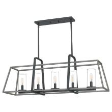 Quoizel QF5277DO - Lincoln 5-Light Distressed Iron Linear Chandelier