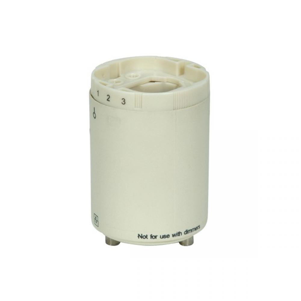 Smooth Phenolic Electronic Self-Ballasted CFL Lampholder; 120V, 60Hz, 0.30A; 26W G24q-3 And GX24q-3;
