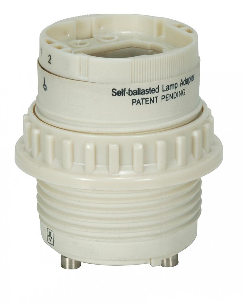 Self-Ballasted Lamp Adapter; Phenolic w/Uno Ring G24q-1 & GX24q-1 60Hz, 0.15A