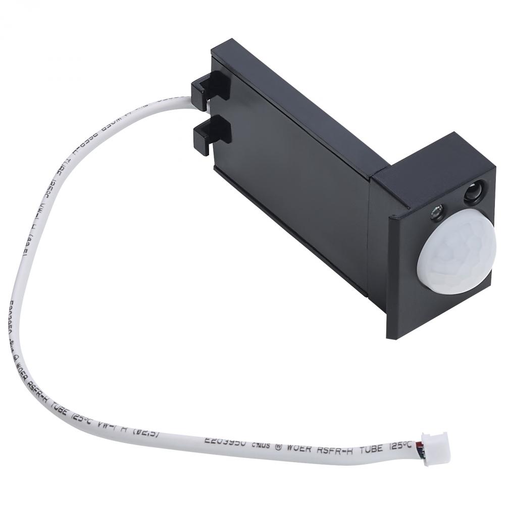 Momentum; PIR Sensor for LED Connectable Linear Strip Fixtures; Side Mount; Black Finish