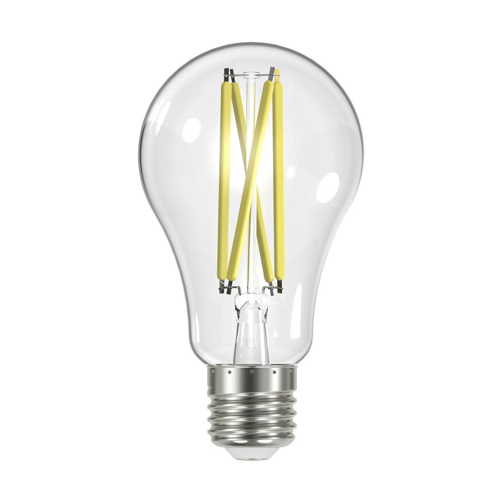 12.5 Watt A19 LED Filament; 100 Watt Replacement; Clear; Medium base; 2700K; 120 Volt; 4-Pack