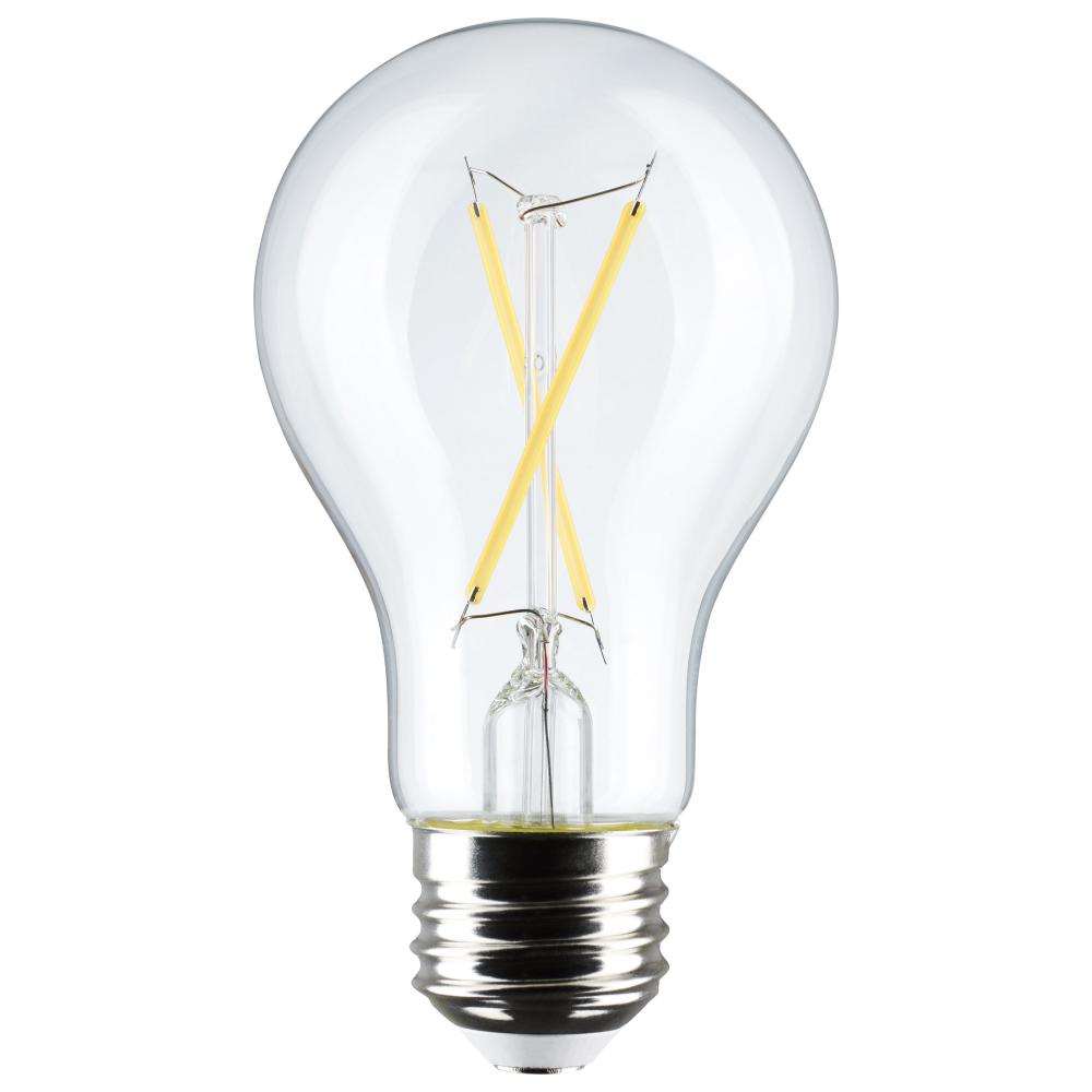 5 Watt A19 LED Filament; Clear; 2700K; Medium Base; 120 Volt; 4-Pack