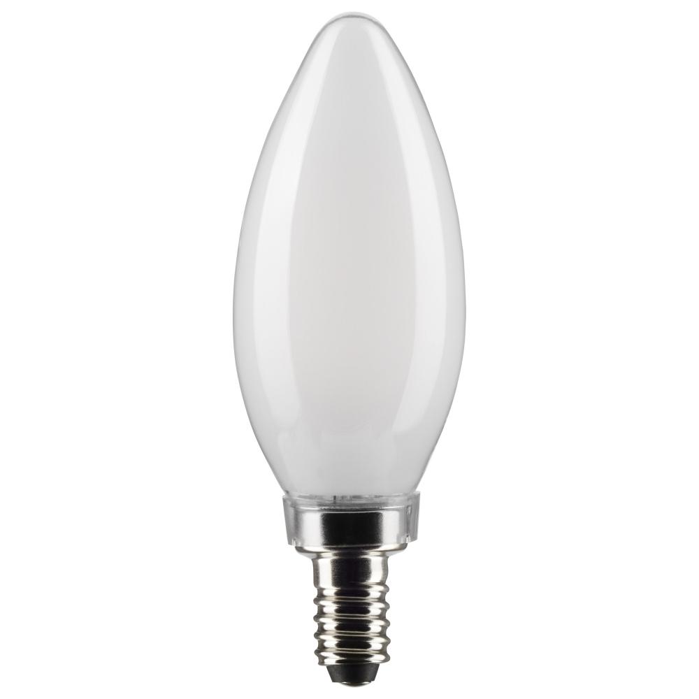 4 Watt B11 LED Filament; Frost; Candelabra base; 90 CRI; 5000K; 120 Volt