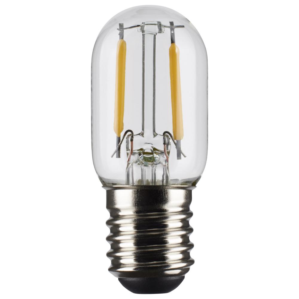 3 Watt T6.5 LED Filament; Clear; Intermediate base; 90 CRI; 2700K