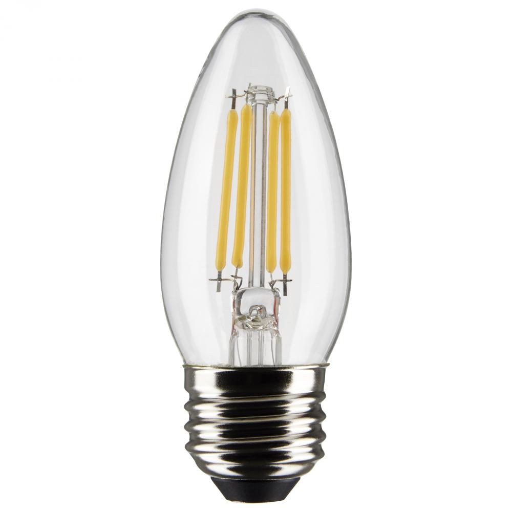 5.5 Watt B11 LED Filament; Clear; Medium Base; 5000K; 120 Volt; 2-Pack