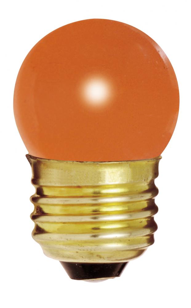 7.5 Watt S11 Incandescent; Ceramic Orange; 2500 Average rated hours; Medium base; 120 Volt; Carded