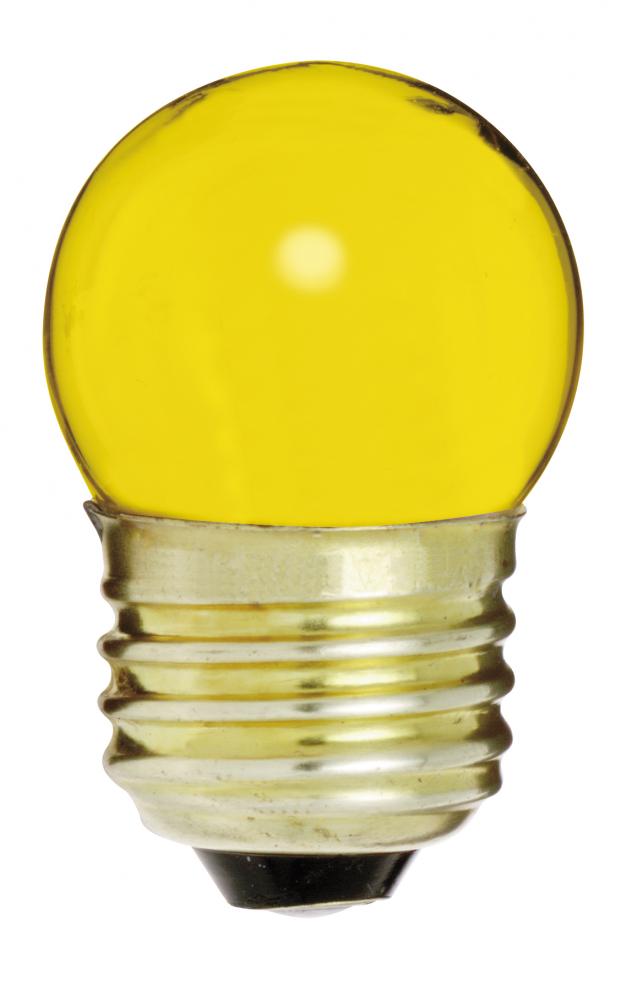 7.5 Watt S11 Incandescent; Ceramic Yellow; 2500 Average rated hours; Medium base; 120 Volt; Carded