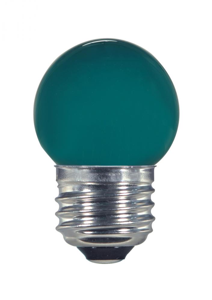 1.2 Watt LED; S11; Ceramic Green; Medium base; 120 Volt; Carded
