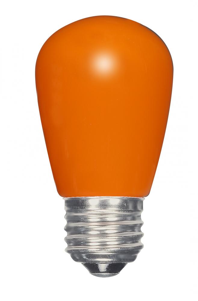 1.4 Watt LED; S14; Ceramic Orange; Medium base; 120 Volt; Carded