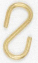 Satco Products Inc. 90/009 - Brass Plated S-Hook; 1-1/4"