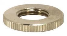 Satco Products Inc. 90/1577 - Brass Round Knurled Locknut; 3/4" Diameter; 1/8 IP; 3/32" Thick; Nickel Plated Finish