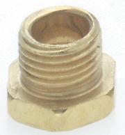 Satco Products Inc. 90/636 - Steel Hexagon Head Nipple; Brass Plated; 1/8 IP; 1/4" x 3/8" Overall