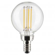 Satco Products Inc. S21205 - 4 Watt G16.5 LED Filament; Clear; Candelabra base; 90 CRI; 3000K; 120 Volt