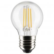 Satco Products Inc. S21216 - 4 Watt G16.5 LED Filament; Clear; Medium base; 90 CRI; 3000K; 120 Volt