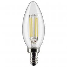 Satco Products Inc. S21275 - 5.5 Watt B11 LED Filament; Clear; Candelabra base; 90 CRI; 3500K; 120 Volt