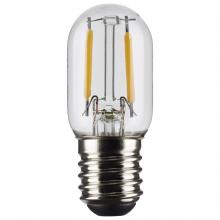 Satco Products Inc. S21342 - 3 Watt T6.5 LED Filament; Clear; Intermediate base; 90 CRI; 2700K