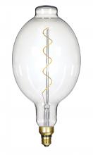 Satco Products Inc. S22432 - 4 Watt BT56 LED vintage style Filament; Clear; 25000 Average rated hours; Medium Base; 120 Volt
