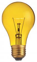 Satco Products Inc. S6083 - 25 Watt A19 Incandescent; Transparent Yellow; 2000 Average rated hours; Medium base; 130 Volt
