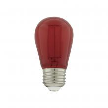 Satco Products Inc. S8022 - 1 Watt; S14 LED Filament; Red Transparent Glass Bulb; E26 Base; 120 Volt; Non-Dimmable; Pack of 4