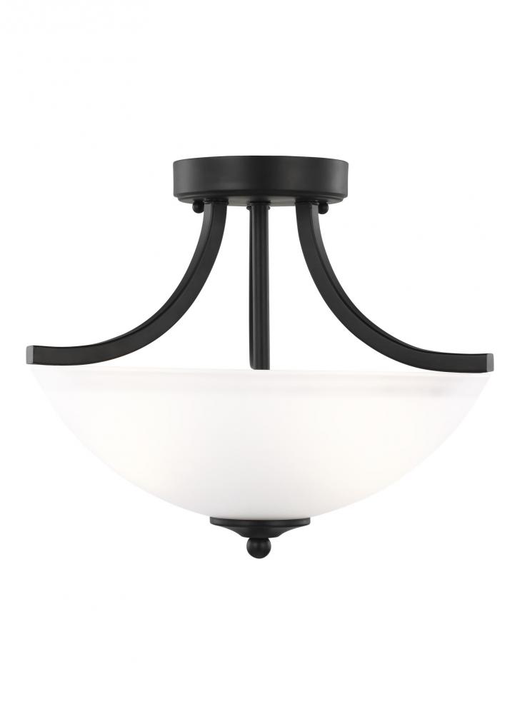 Geary Small Two Light Semi-Flush Convertible Pendant