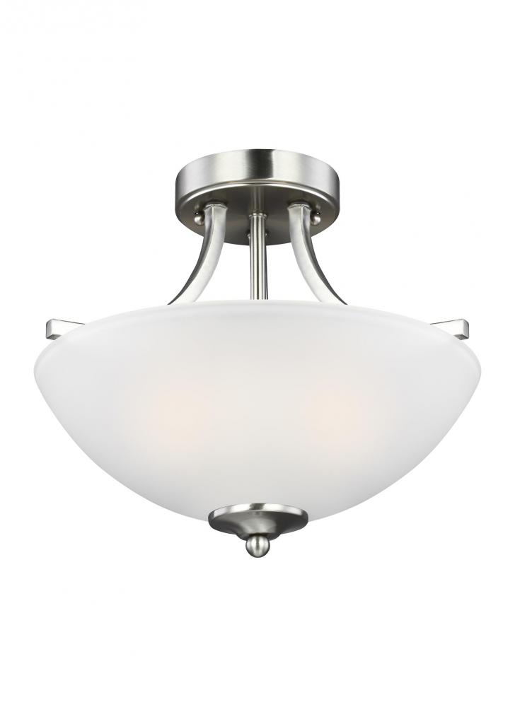 Geary Small Two Light Semi-Flush Convertible Pendant
