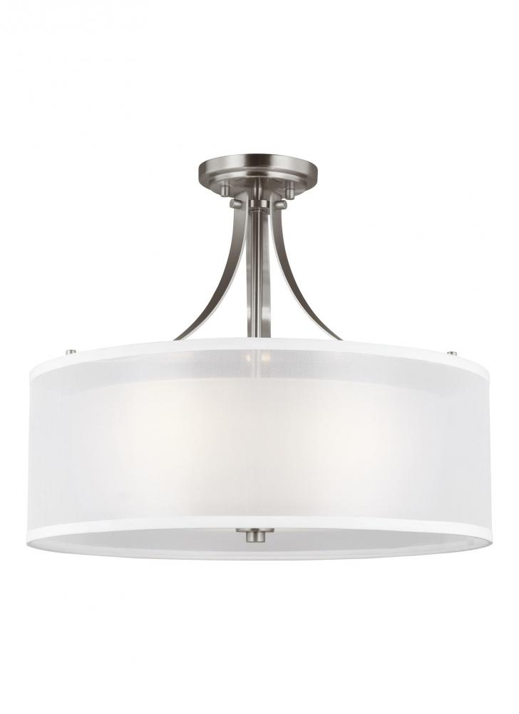 Elmwood Park Three Light Semi-Flush Mount