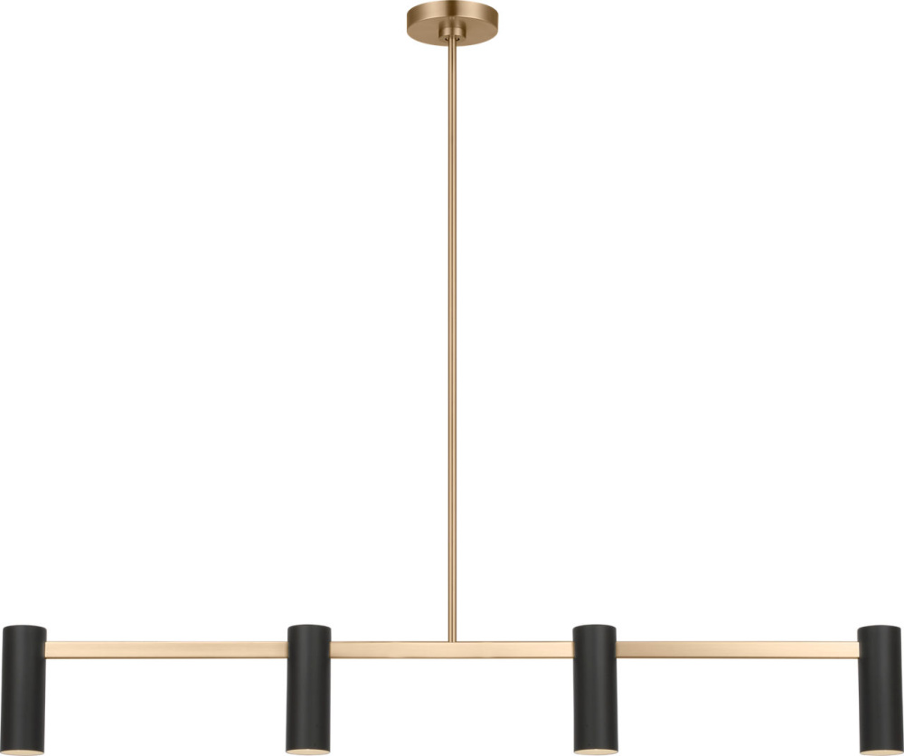 Zentro Four Light Linear Chandelier