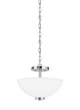 Generation Lighting 77160-05 - Oslo Two Light Semi-Flush Convertible Pendant