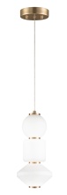 Matteo Lighting C82412OR - L13" (RD+ SQ + HX ) SMALL GLASS "DANGO" OXIDIZED ROSE PENDANT (20x10x10-4)