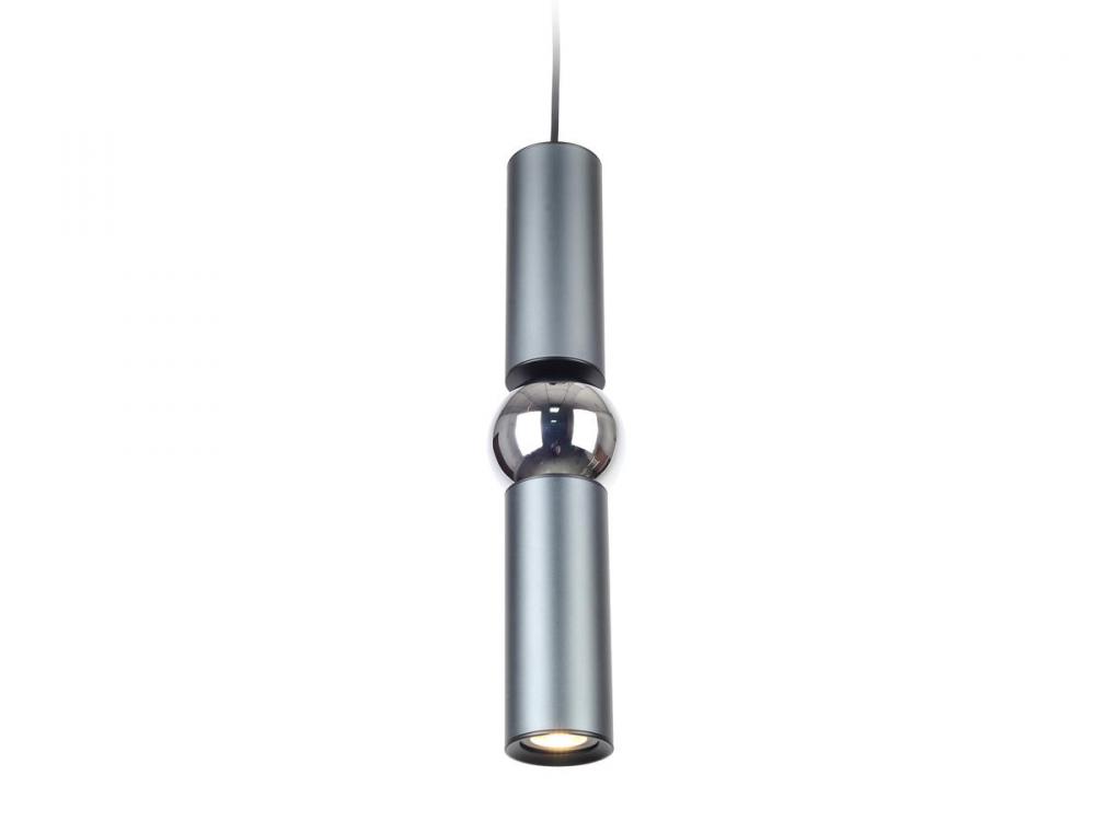 Cicada 1 Light Pentant Grey With Chrome