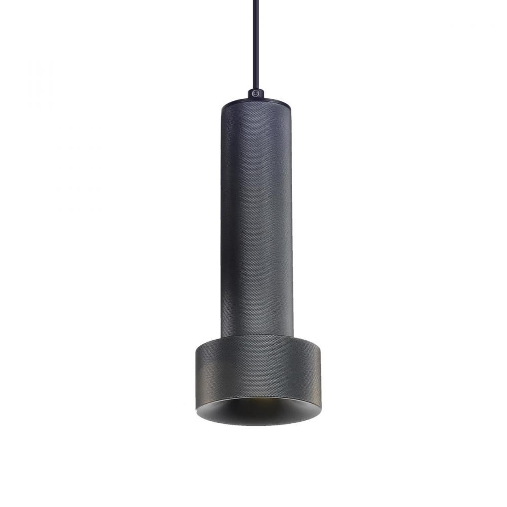 Cicada 1 Light Pentant Knurled Dark Grey