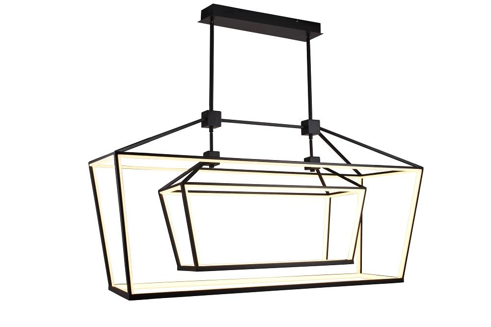 Park Ave. Led Large Linear Double Cage Pendant
