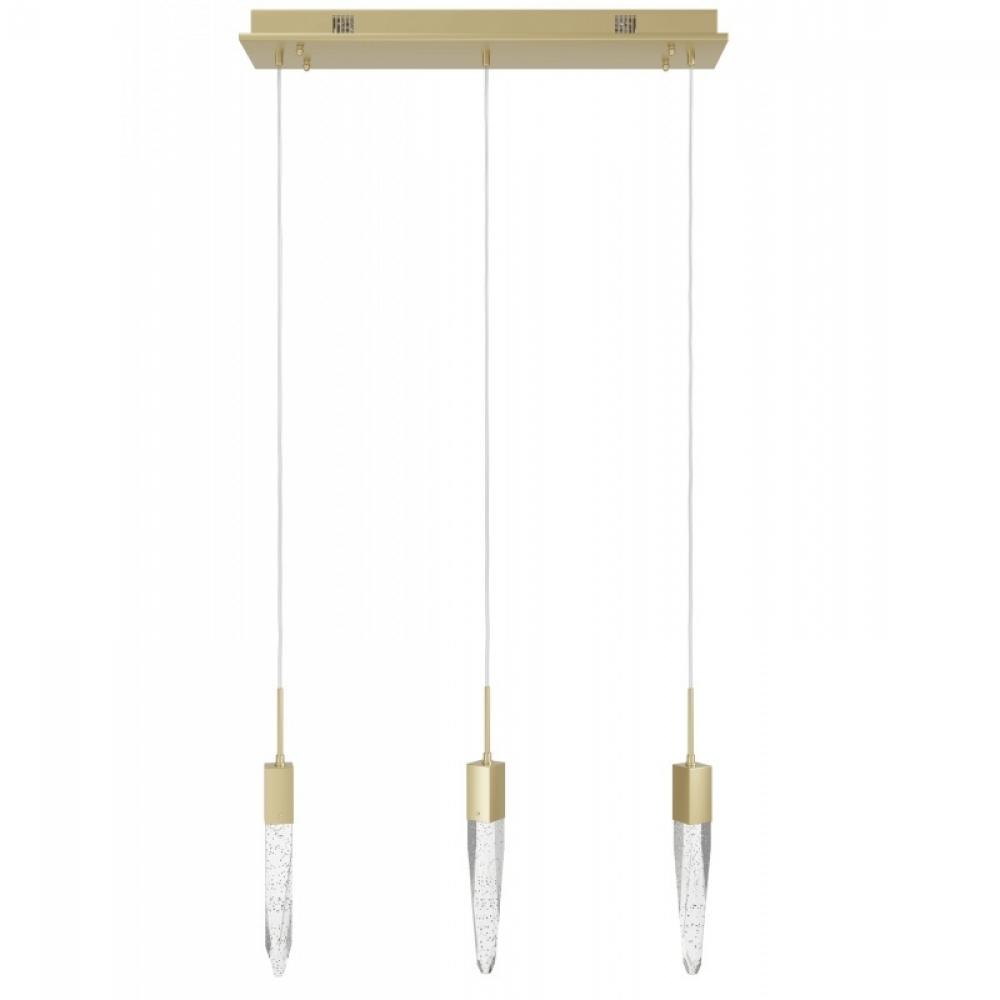 Aspen Collection 3 Light Bubbled Crystal Multi Port Pendant