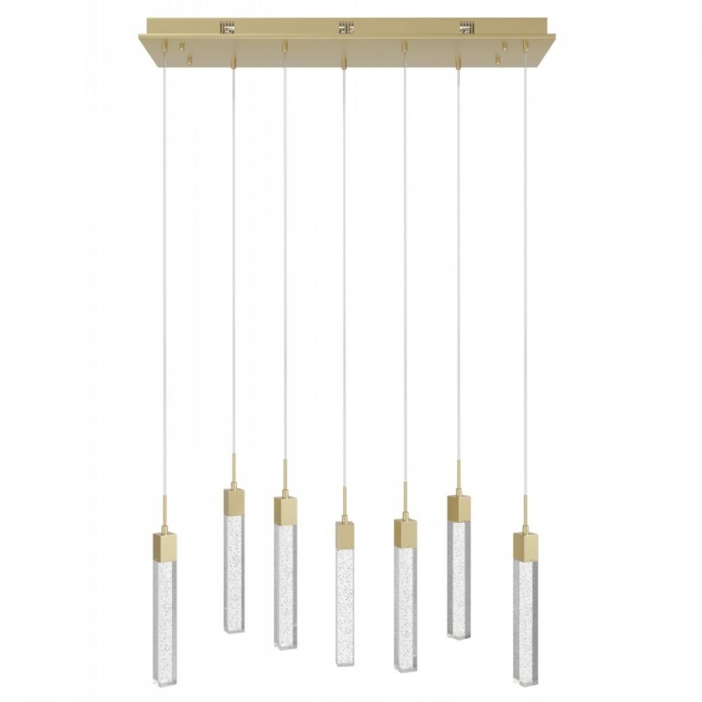 The Original Glacier Collection 7 Light Bubbled Crystal Multi Port Pendant