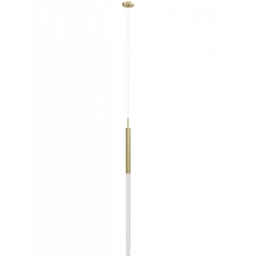 Main Street  1 Light Snow Acyrlic Pendant in Brushed Brass