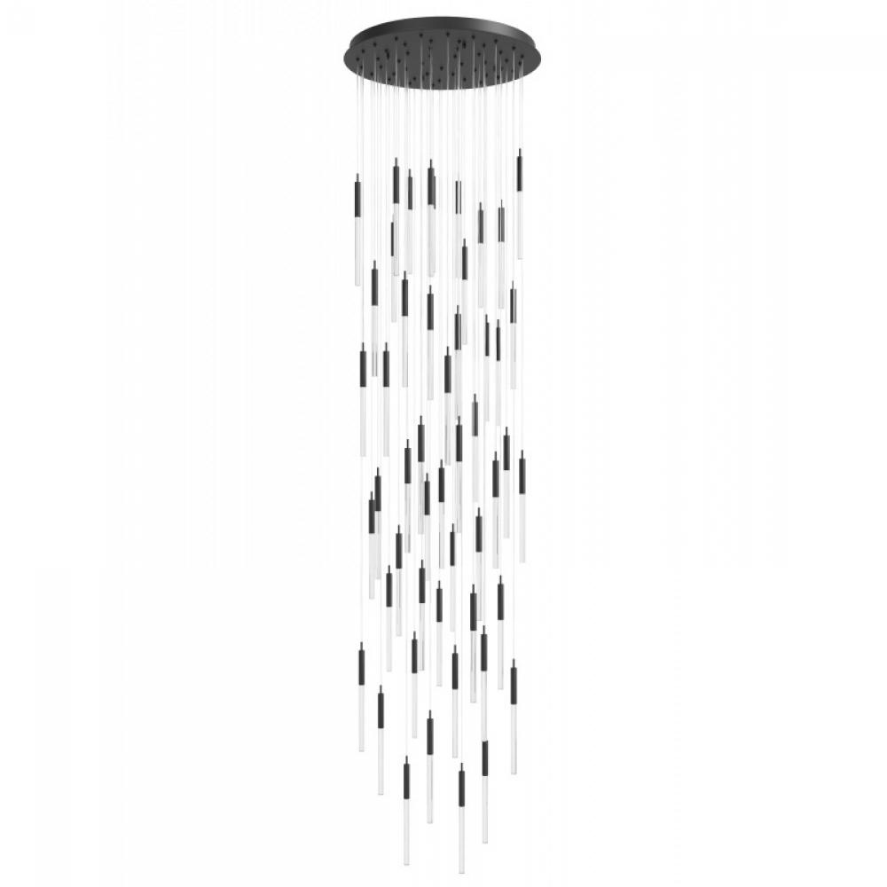 Main Street  51 Light Snow Acyrlic Multi Pendant in Polished Nickel