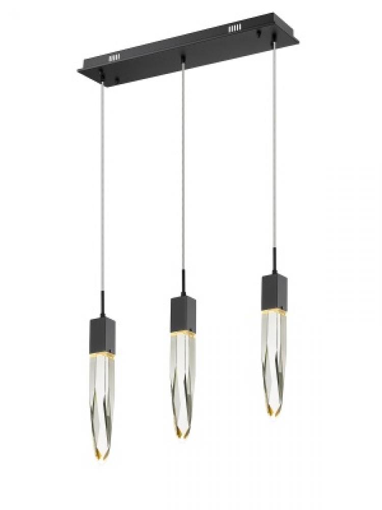 Aspen Collection 3 Light Clear Crystal Multi Port Pendant