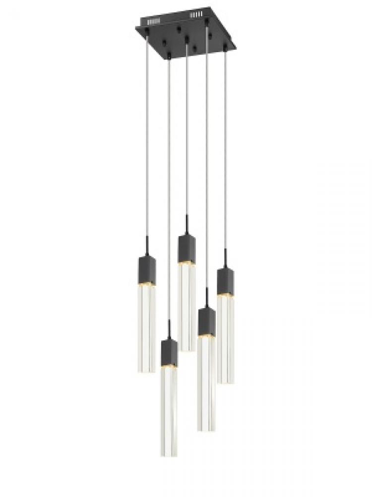 The Original Glacier Collection 5 Light Clear Crystal Multi Port Pendant