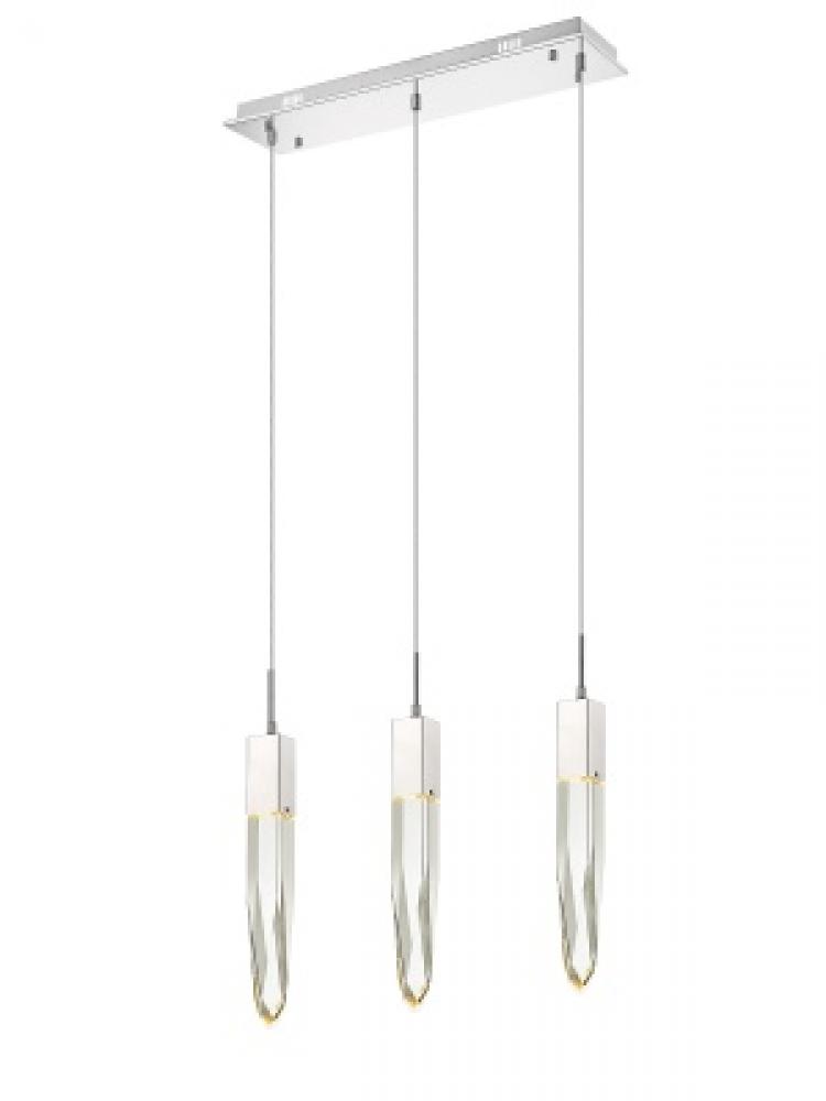 Aspen Collection 3 Light Clear Crystal Multi Port Pendant
