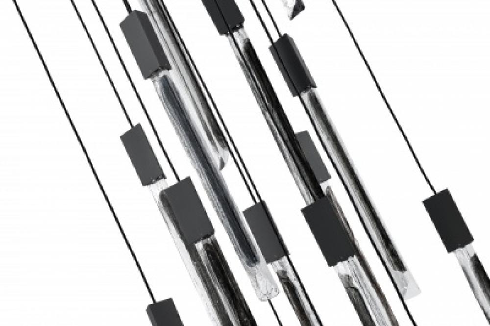 Alpine 31-Light Multi Pendant in Black with Jade Accent Glass