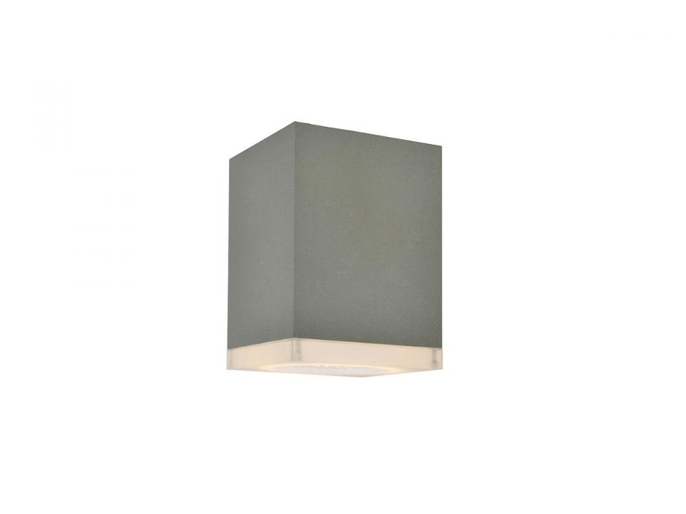 Avenue Outdoor 7" Flush Mount Sconce in Silver