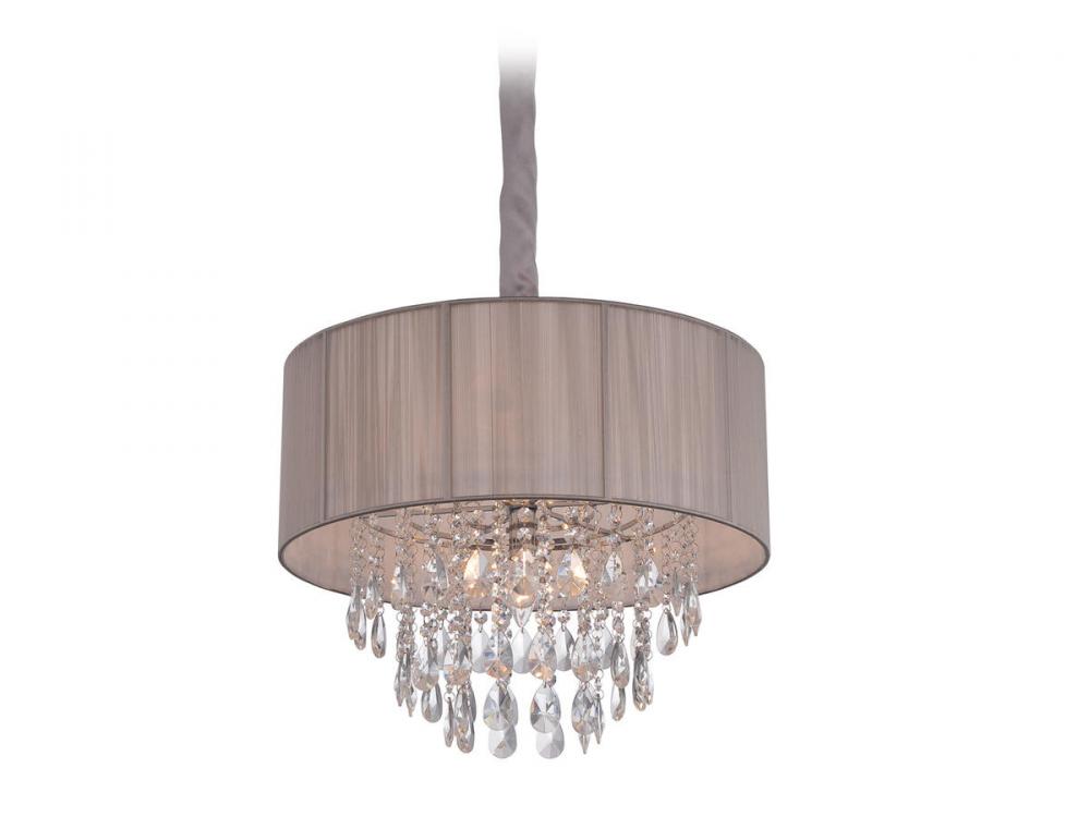 Vineland Ave. 19" Chandelier with  Taupe Silk String Shade