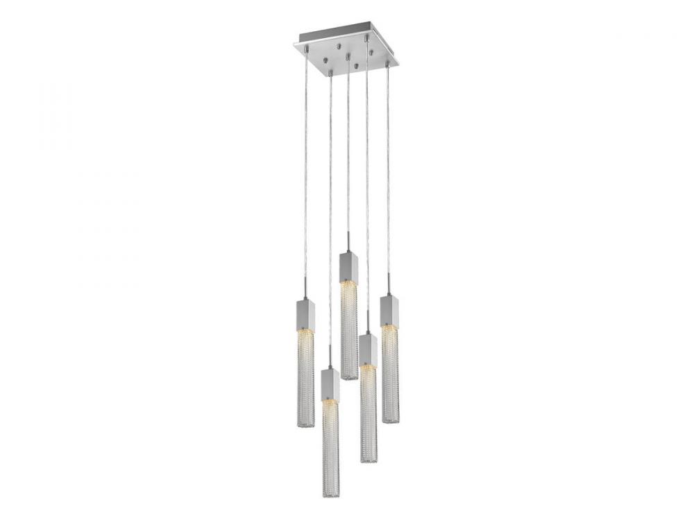 Boa Collection 5 Light Studded Glass Multi Port Pendant