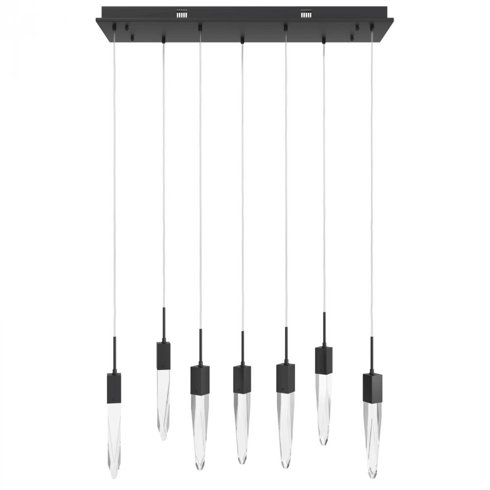 Aspen Collection 7 Light Clear Crystal Multi Port Pendant