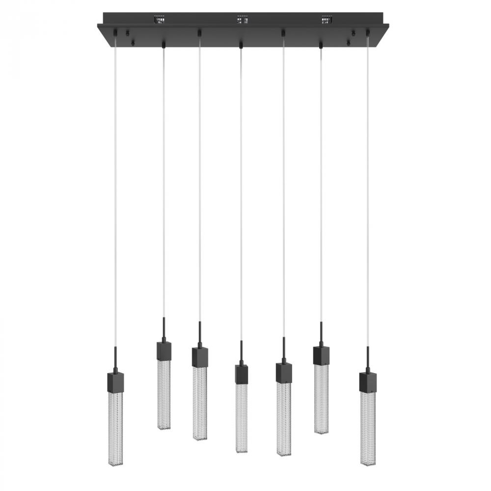 Boa Collection 7 Light Studded Glass Multi Port Pendant